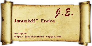 Januskó Endre névjegykártya